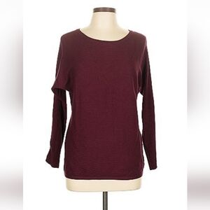 Cable & Gauge Ribbed Knit Blouse, LS, Size L, Back Zipper, Like New